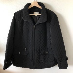 St. John's Bay Quilted Black Jacket Size 1x